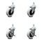 Service Caster 3 Inch Polyurethane Wheel 5/16 Inch Threaded Stem Caster Set with 2 Brakes SCC SCC-TS05S310-TPUS-5161810-2-SLB-2 - alternate 1